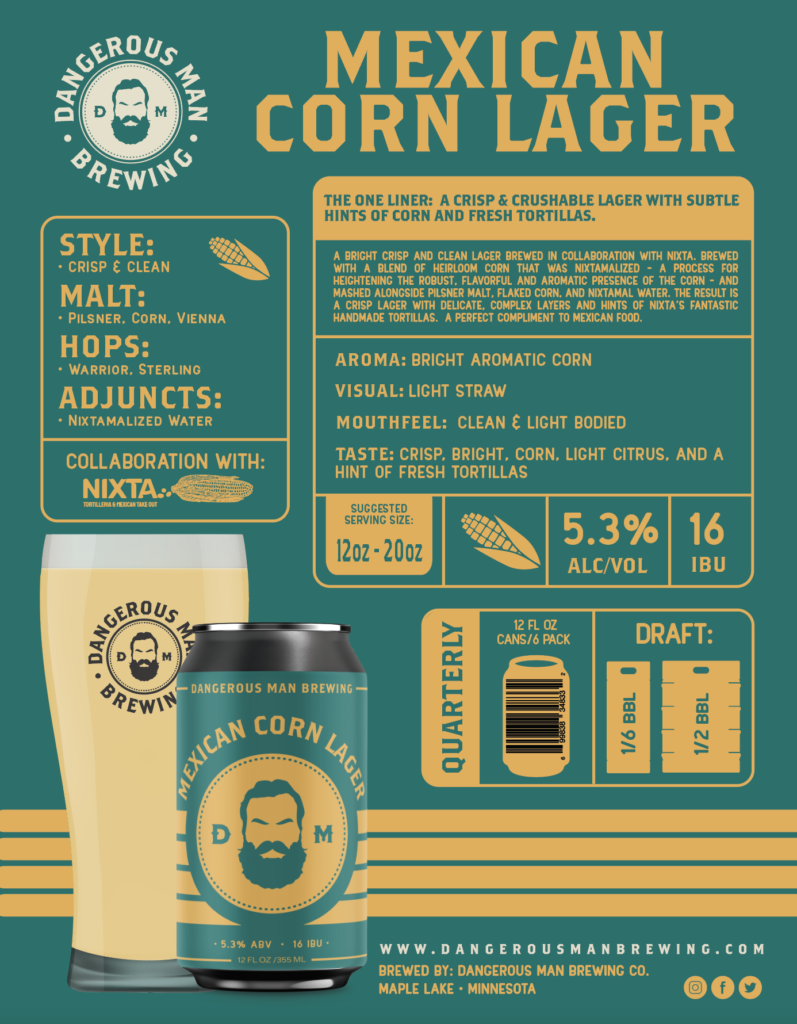 Mexican Corn Lager Sales Sheet